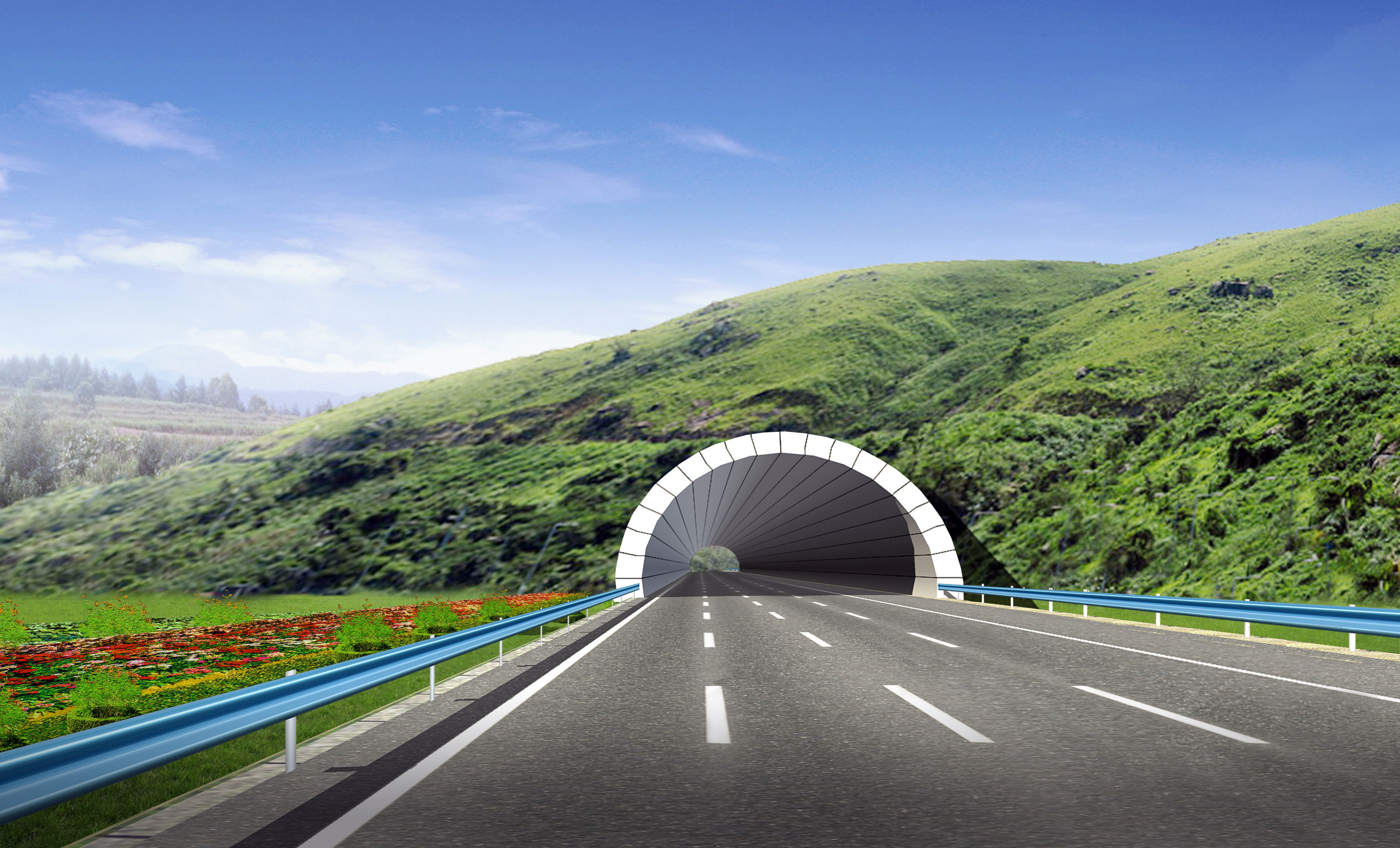 连霍高速公路洛三段改扩建超大断面隧道工程