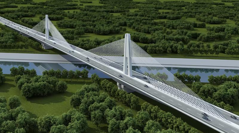 商登高速南水北调大桥施工三维动画